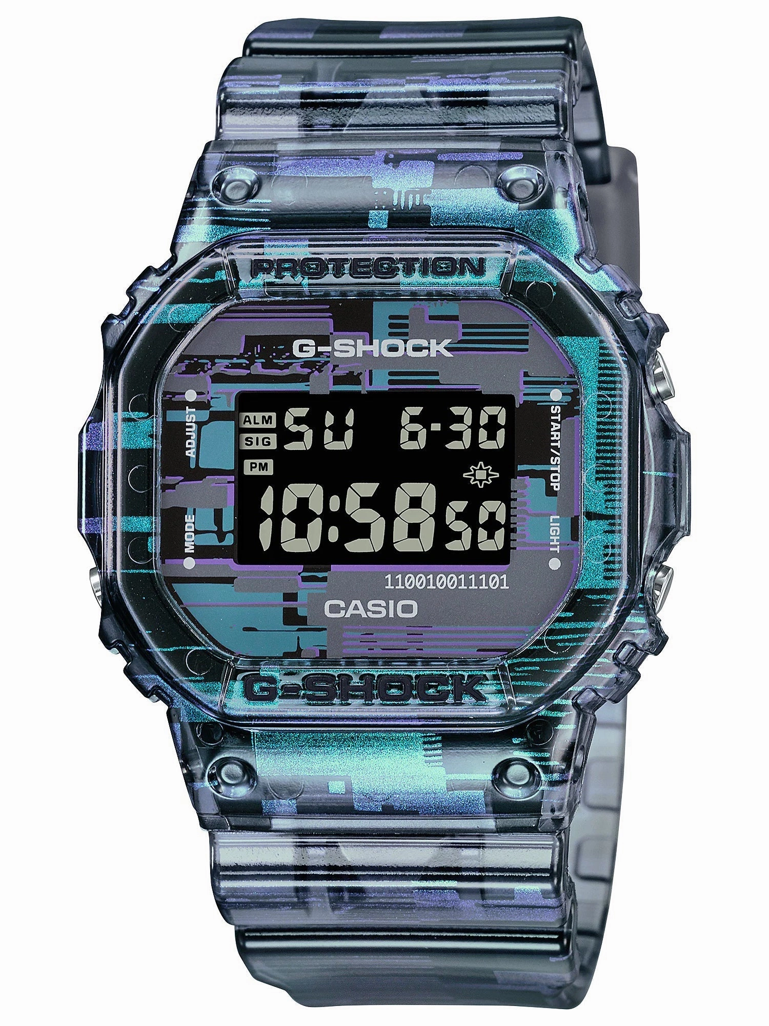 Casio G-Shock "Digital Glitch" Series Mens Watch DW5600NN-1 Hypoallergenic Silicone Watch Discount Silicone Watches