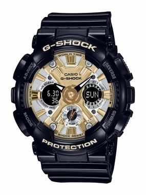 Casio G-Shock S-SERIES Magnetic Resistance Black/Gold Womens Watch GMAS120GB-1A Sports Watch for Men/Women Budget Sports Watch Luxury Sports Watch