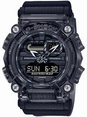 Casio G-Shock Semi-Transparent Pack Series Watch GA900SKE-8A Hypoallergenic Silicone Watch Discount Silicone Watches