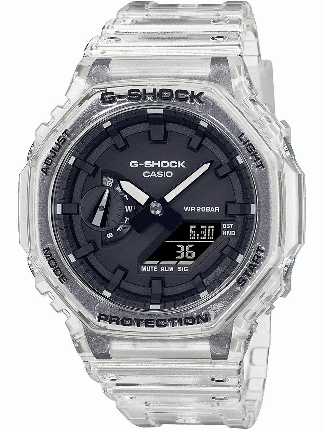 Casio G-Shock SKELETON SERIES White Transculent Mens Watch GA2100SKE-7A Sports Watch for Men/Women Budget Sports Watch Luxury Sports Watch