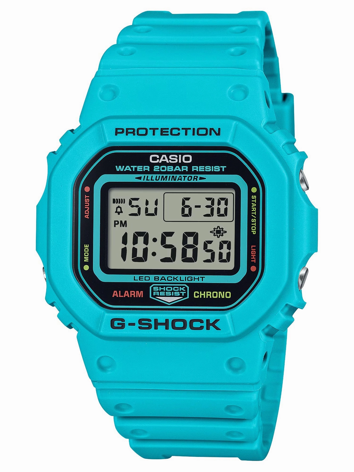 Casio G-Shock TEAM G-SHOCK Series Blue Digital Watch DW5600EP-2 Hypoallergenic Silicone Watch Discount Silicone Watches