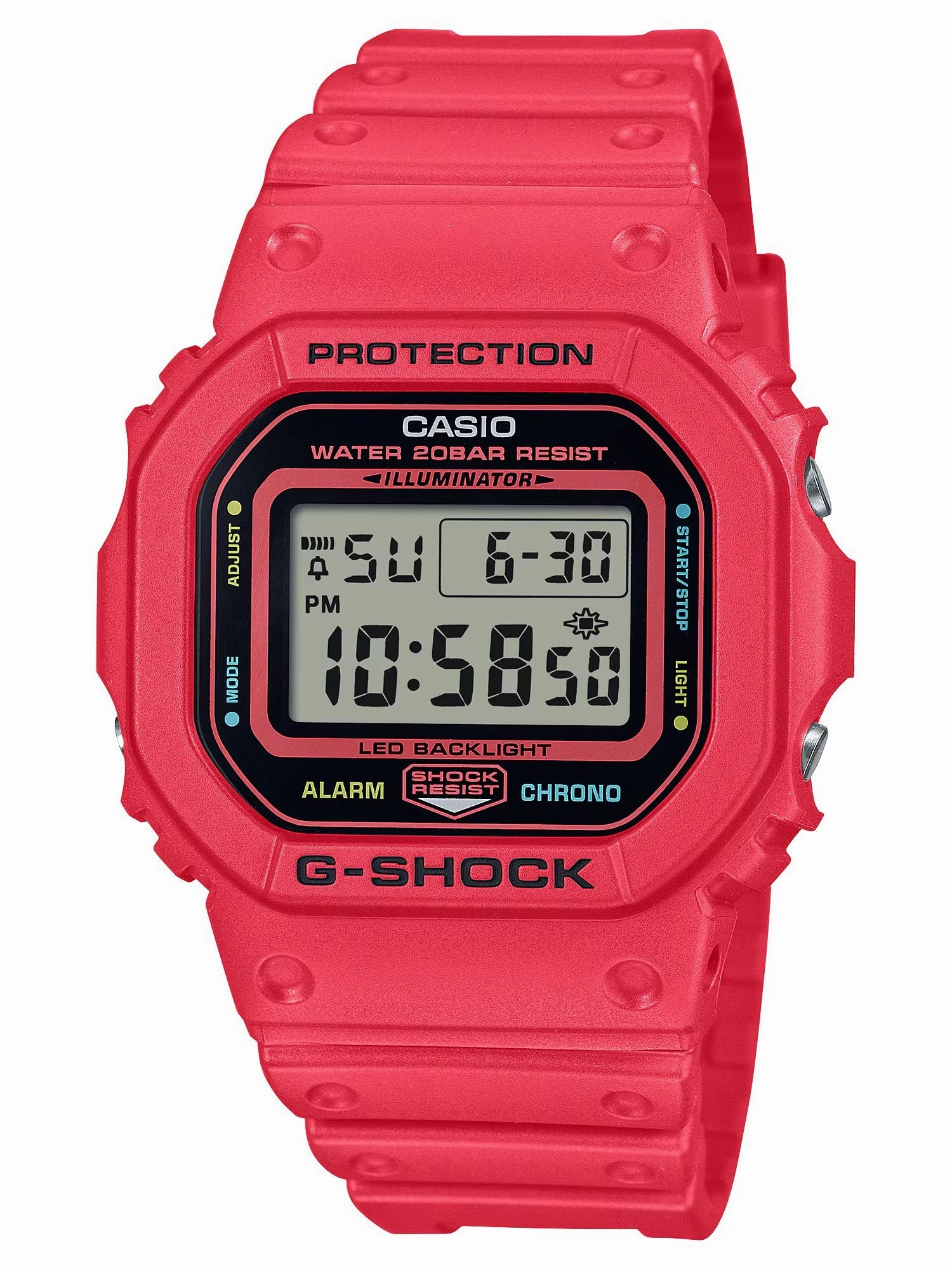 Casio G-Shock TEAM G-SHOCK Series Red Digital Watch DW5600EP-4 Sports Watch for Men/Women Budget Sports Watch Luxury Sports Watch