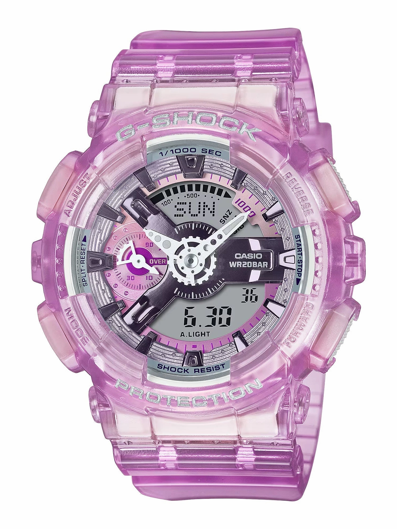 Casio G-Shock VIRTUAL WORLD Womens Pink Ana-Digi Watch GMAS110VW-4A Sports Watch for Men/Women Budget Sports Watch Luxury Sports Watch
