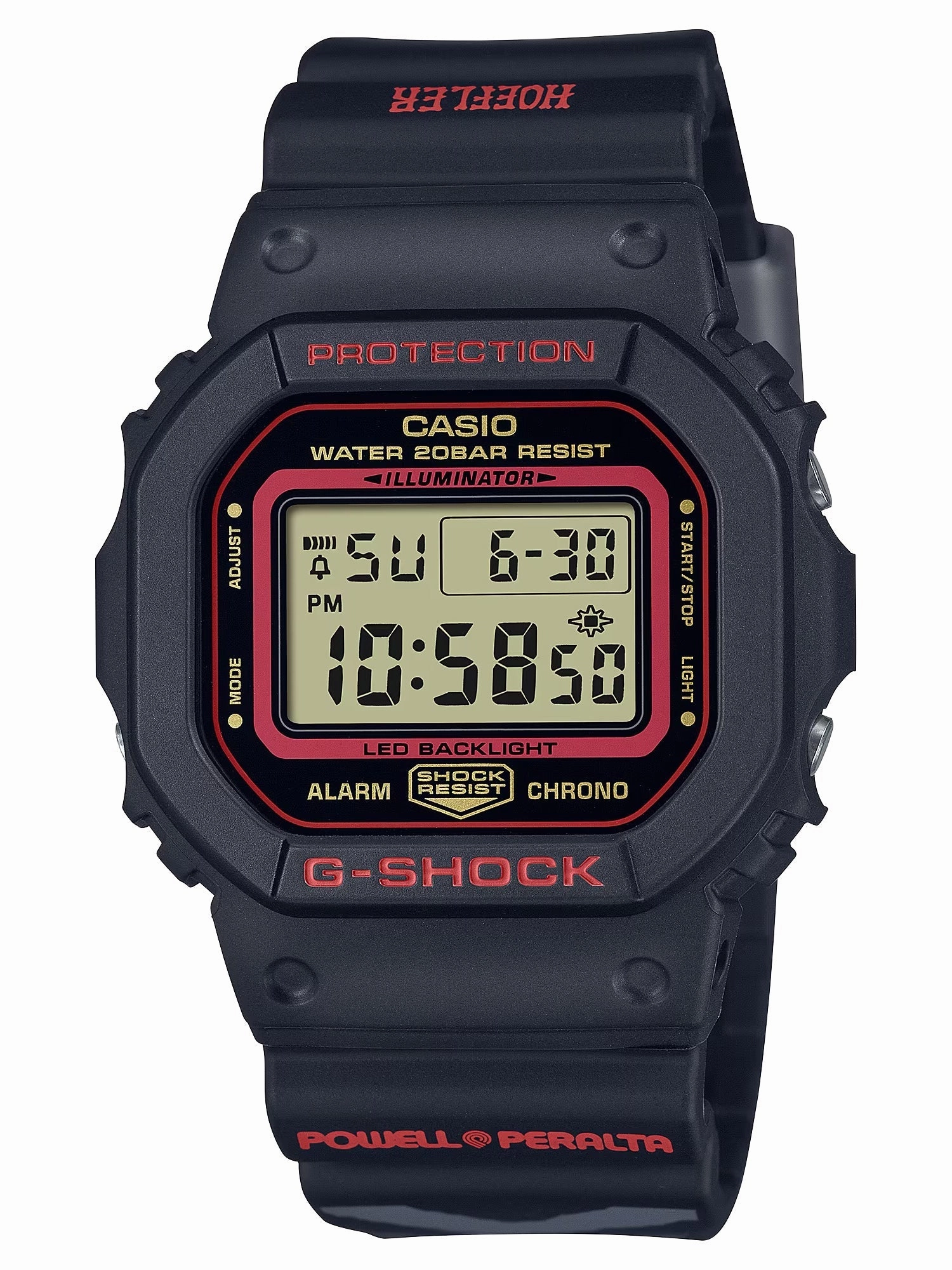 Casio G-SHOCK x Kelvin Hoefler/Powell Peralta Skate Mens Watch DW5600KH-1 Hypoallergenic Silicone Watch Discount Silicone Watches