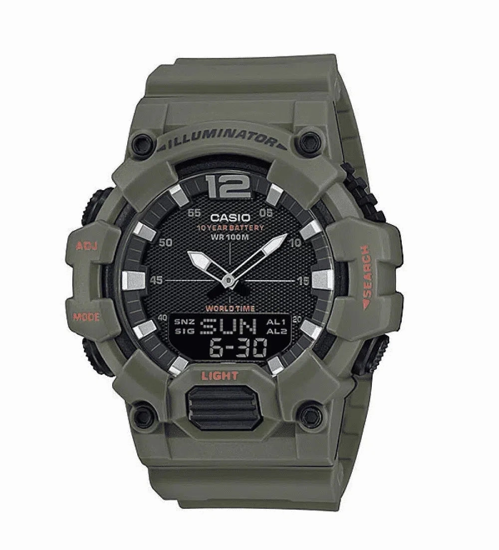 Casio HDC-700-3A2VDF Army Green Resin Watch for Men,silicone watch,silicone strap watch,silicone watches for men,silicone watches for women,unisex silicone watch,kids silicone watch,sports silicone watch,casual silicone watch,waterproof silicone watch,sili