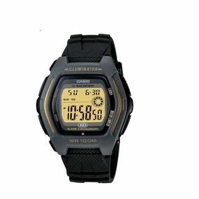 Casio HDD-600G-9AVDF Black Resin Strap Watch for Men Affordable casual watches Sporty casual watches Affordable luxury casual watches