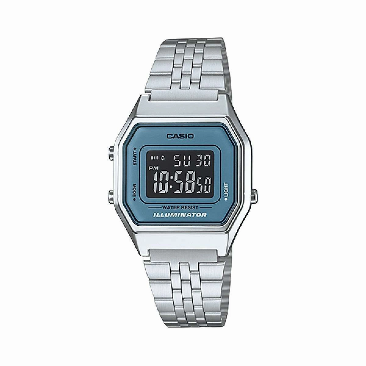 Casio LA680WA-2BDF Silver Stainless Watch for Women Affordable casual watches Sporty casual watches Affordable luxury casual watches