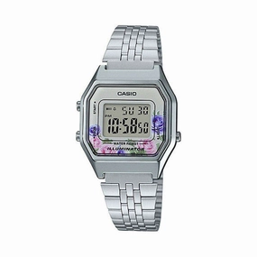Casio LA680WA-4C Silver Stainless Watch for Women Affordable casual watches Sporty casual watches Affordable luxury casual watches