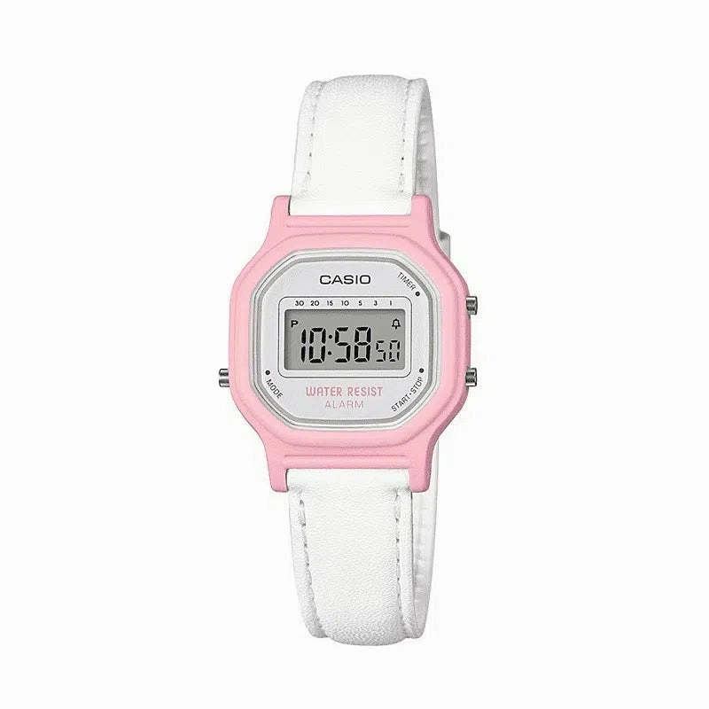 Casio LA-11WL-4AVDF Pink Leather Strap Watch for Women Affordable casual watches Sporty casual watches Affordable luxury casual watches