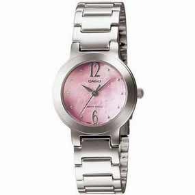 Casio LTP-1191A-4A1 Silver/Pink Stainless Steel Watch for Women Affordable casual watches Sporty casual watches Affordable luxury casual watches