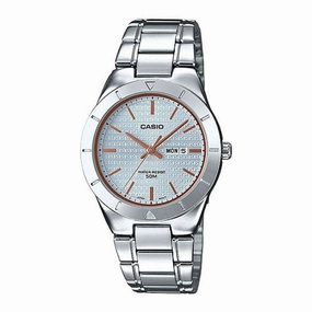 Casio LTP-1410D-2A Silver Stainless Watch for Women Affordable casual watches Sporty casual watches Affordable luxury casual watches
