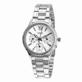 Casio LTP-2085D-7A Silver Stainless Watch for Women Affordable casual watches Sporty casual watches Affordable luxury casual watches