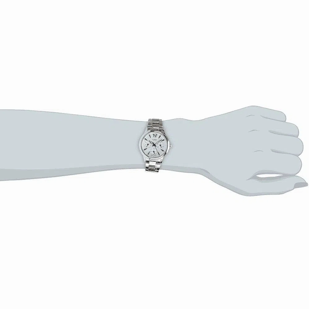 Casio LTP-2085D-7A Silver Stainless Watch for Women