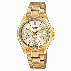 Casio LTP-2088G-9A Gold Stainless Watch for Women Affordable casual watches Sporty casual watches Affordable luxury casual watches