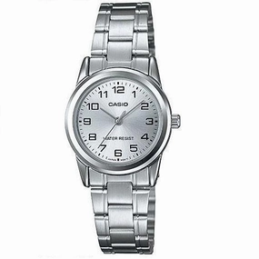 Casio LTP-V001D-7B Silver Stainless Watch for Women Affordable casual watches Sporty casual watches Affordable luxury casual watches