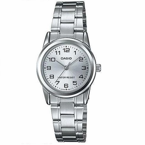 Casio LTP-V001D-7B Silver Stainless Watch for Women Affordable casual watches Sporty casual watches Affordable luxury casual watches