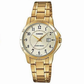 Casio LTP-V004G-9B Gold Stainless Watch for Women Affordable casual watches Sporty casual watches Affordable luxury casual watches