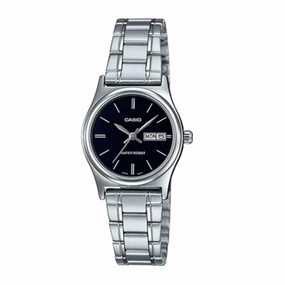 Casio LTP-V006D-1B2 Silver Stainless Watch for Women Affordable casual watches Sporty casual watches Affordable luxury casual watches