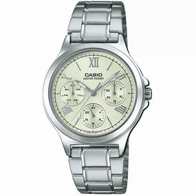 Casio LTP-V300D-9A1 Siver Stainless Watch for Women Affordable casual watches Sporty casual watches Affordable luxury casual watches
