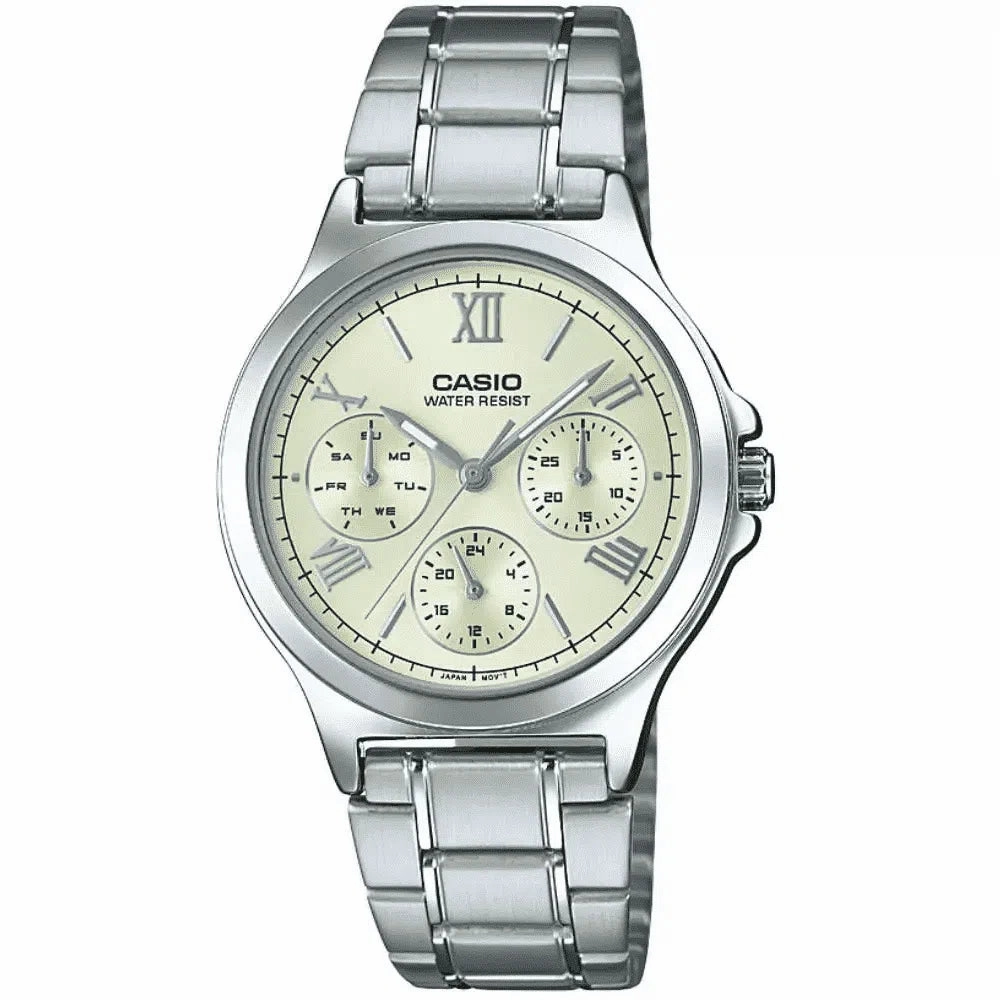 Casio LTP-V300D-9A1 Siver Stainless Watch for Women Affordable casual watches Sporty casual watches Affordable luxury casual watches