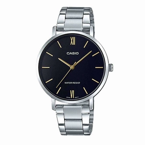 Casio LTP-VT01D-1B Silver Stainless Watch for Women Affordable casual watches Sporty casual watches Affordable luxury casual watches