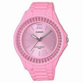 Casio LX-500H-4E2VDF Pink Resin Watch for Women Affordable casual watches Sporty casual watches Affordable luxury casual watches