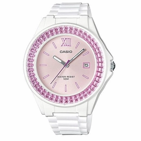 Casio LX-500H-4E White Resin Watch For Women Affordable casual watches Sporty casual watches Affordable luxury casual watches
