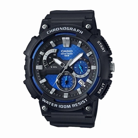 Casio MCW-200H-2AVDF Analog Chronograph Black Resin Strap Watch for Men Affordable casual watches Sporty casual watches Affordable luxury casual watches