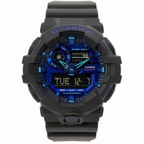 Casio Men's Ana Digi Watch - G-Shock Virtual Blue Series Black Strap | GA700VB-1A Luxury Quartz Watch Quartz Watch Sale