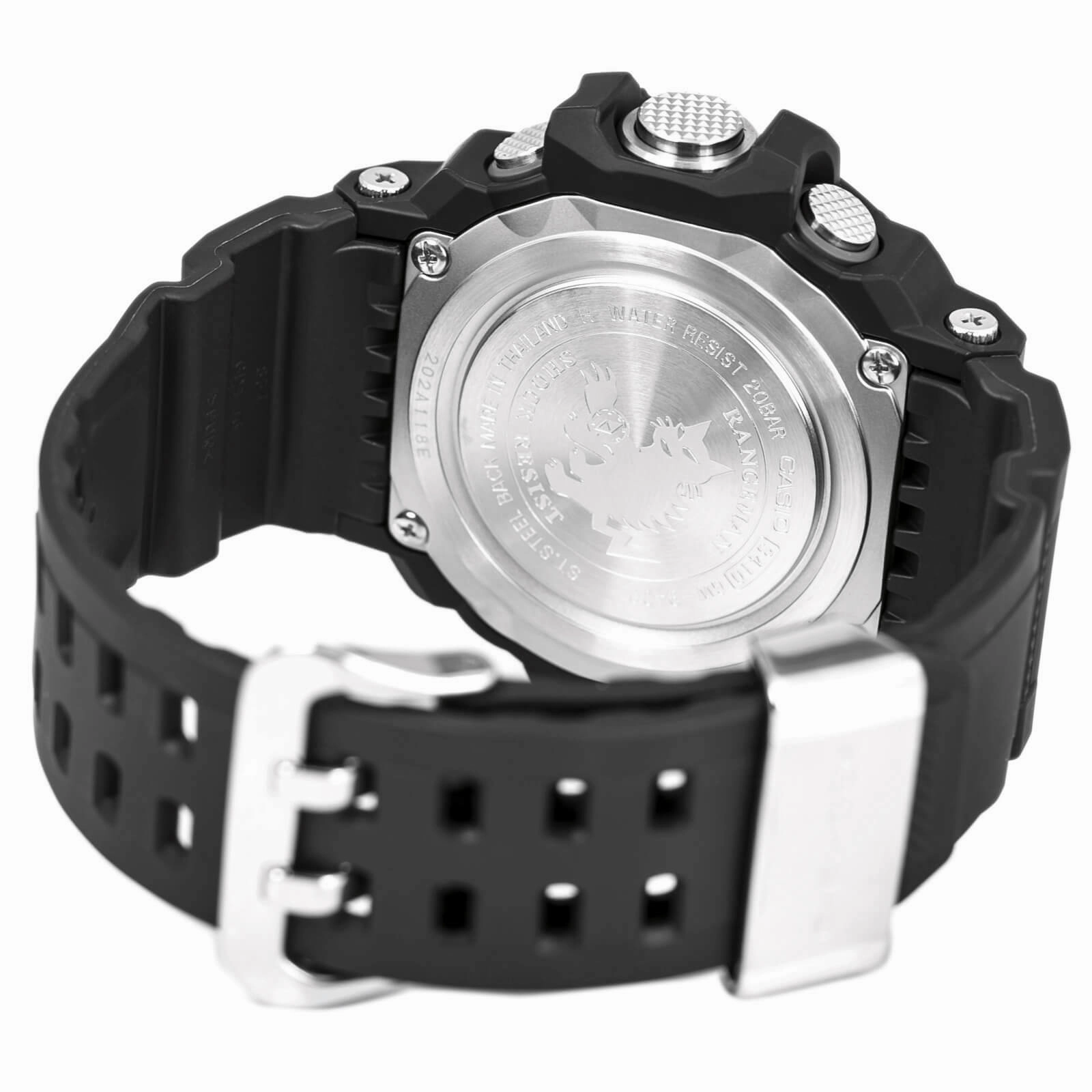 Casio Men's G-Shock Rangeman Tough Solar Black Resin Strap Digital Grey Dial Dive Watch | GW9400-1