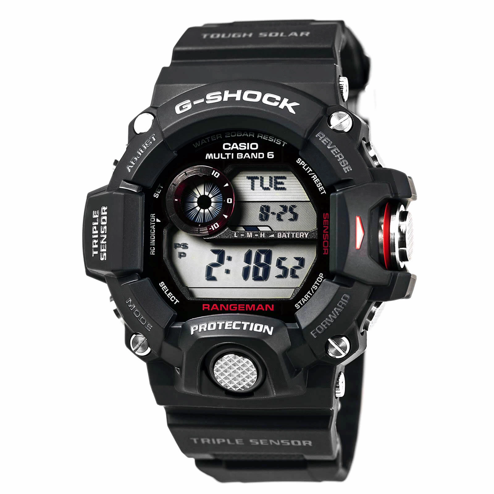 Casio Men's G-Shock Rangeman Tough Solar Black Resin Strap Digital Grey Dial Dive Watch | GW9400-1 Luxury Quartz Watch Quartz Watch Sale