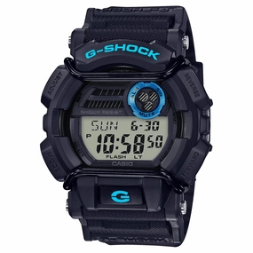 Casio Men's Watch - G-Shock Black and blue Digital Black Resin Strap Alarm| GD400-1B2 Luxury Quartz Watch Quartz Watch Sale