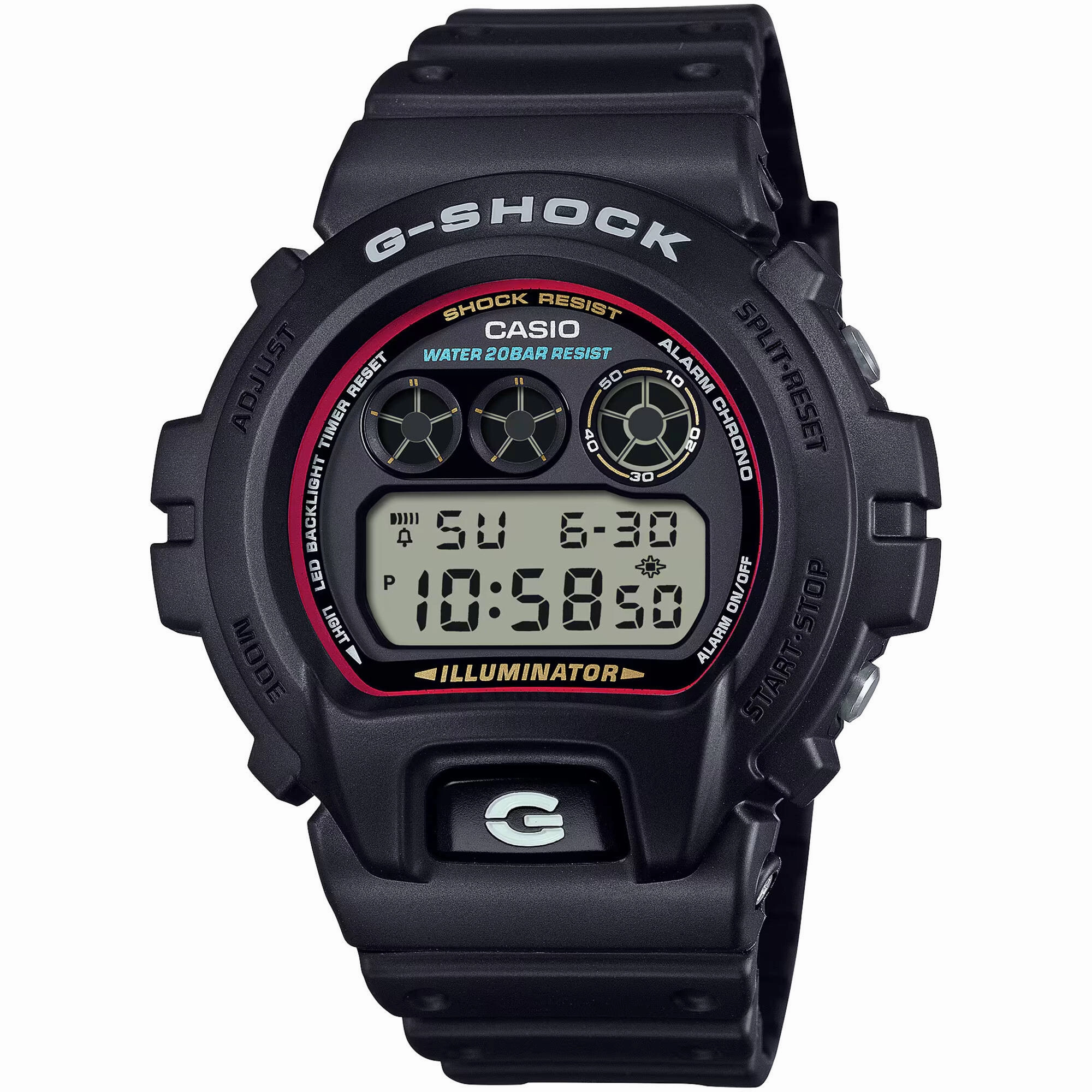 Casio Men's Watch - G-Shock Chronograph Black and Grey Digital Dial Strap | DW6900RL-1 men's watches best men's watches under $500 affordable men's watches men watches classic