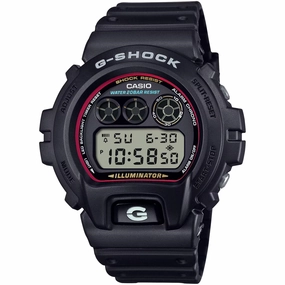 Casio Men's Watch - G-Shock Chronograph Black and Grey Digital Dial Strap | DW6900RL-1 