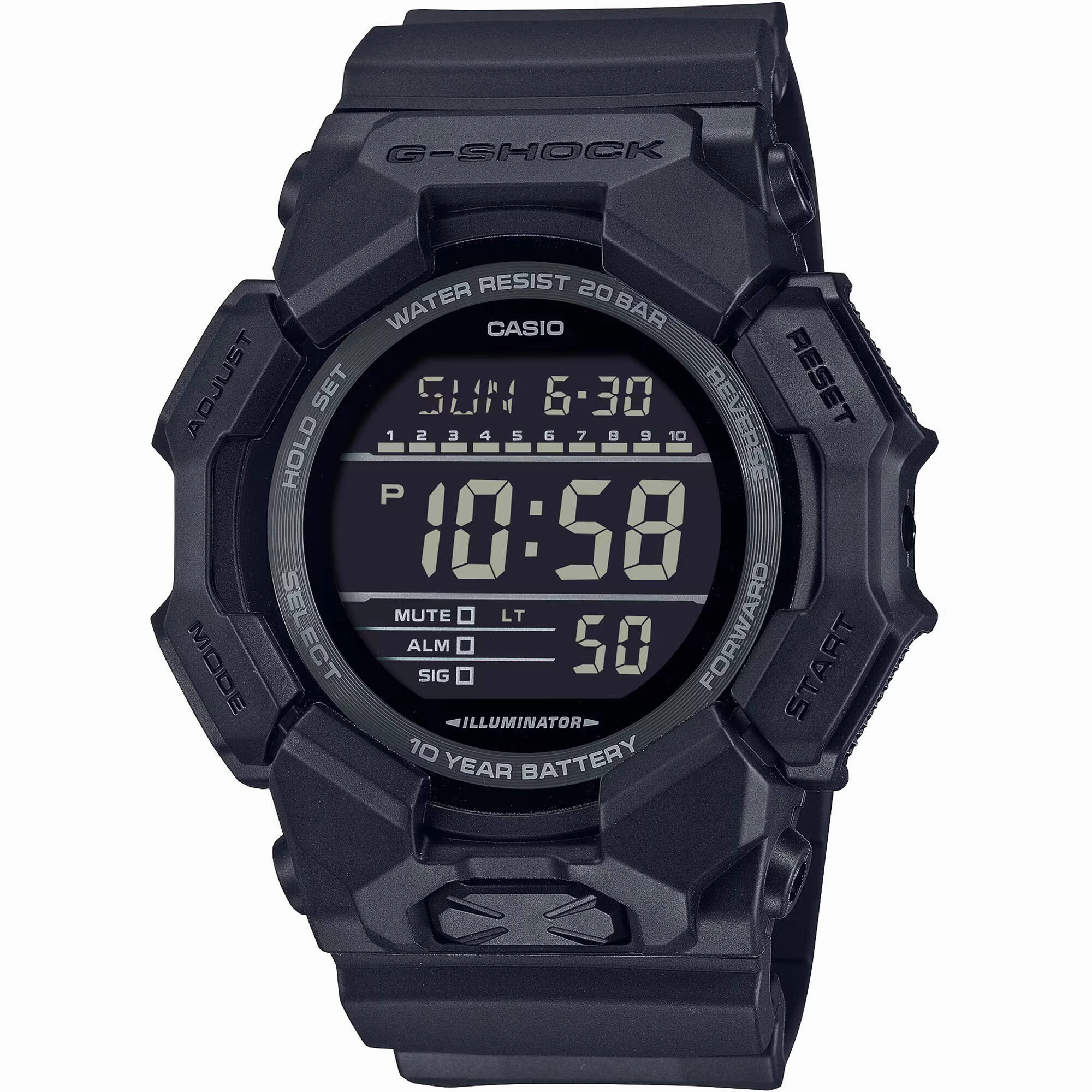 Casio Men's Watch - G-Shock World Time Black Digital Dial Resin Strap | GD010-1A1 men's watches best men's watches under $500 affordable men's watches men watches classic