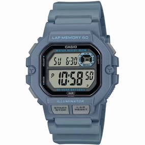 Casio Men's Watch Dual Time Grey Digital Dial Blue Resin Strap WS-1400H-2AVCF Luxury Quartz Watch Quartz Watch Sale