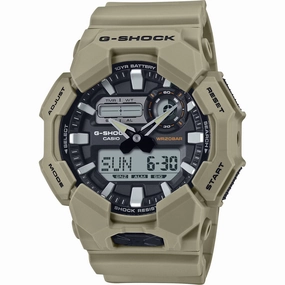Casio Men's Watch G-Shock World Time Beige Resin Strap Analog-Digital GA010-5A Luxury Quartz Watch Quartz Watch Sale
