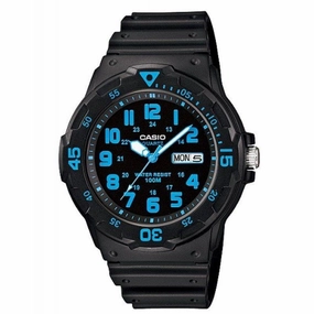 Casio MRW-200H-2B Black Resin Strap Watch For Men Affordable casual watches Sporty casual watches Affordable luxury casual watches