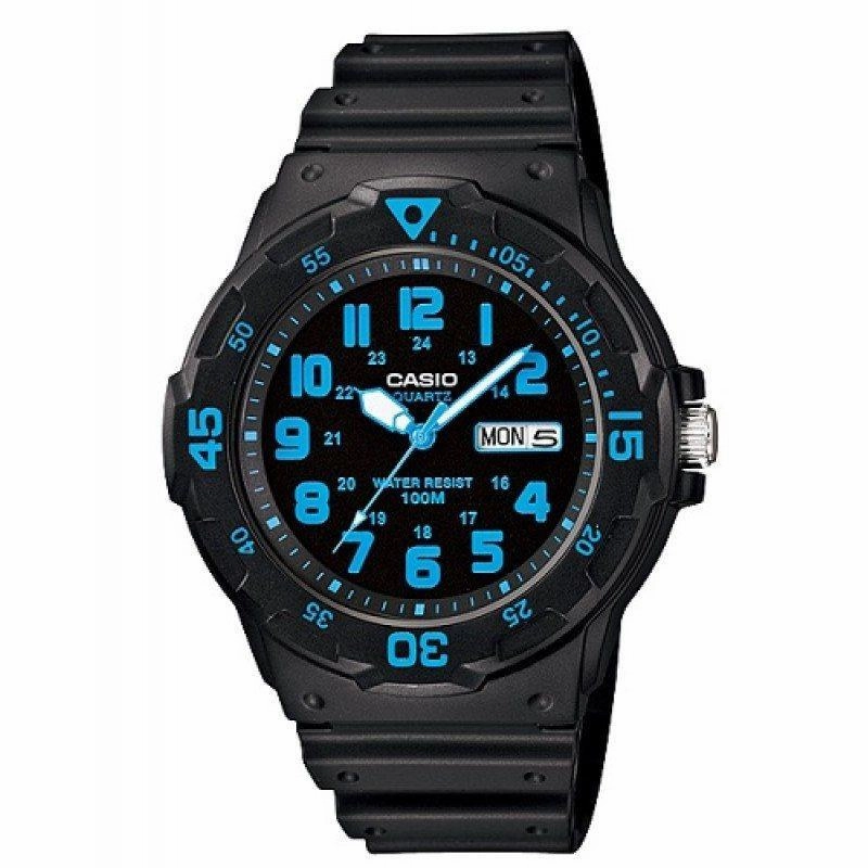 Casio MRW-200H-2B Black Resin Strap Watch For Men Affordable casual watches Sporty casual watches Affordable luxury casual watches