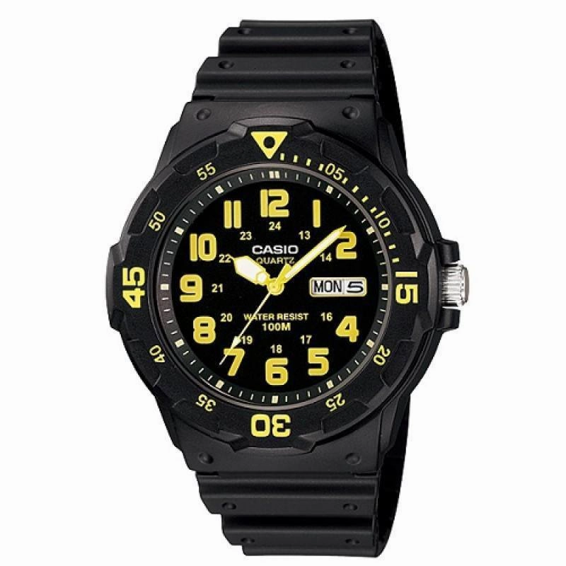 Casio MRW-200H-9B Black Resin Strap Watch for Men Affordable casual watches Sporty casual watches Affordable luxury casual watches