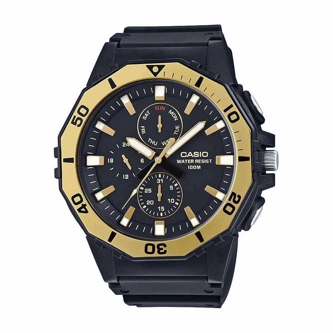 Casio MRW-400H-9AVDF Analog Black/Gold Yellow Resin Strap Watch for Men,silicone watch,silicone strap watch,silicone watches for men,silicone watches for women,unisex silicone watch,kids silicone watch,sports silicone watch,casual silicone watch,waterproof