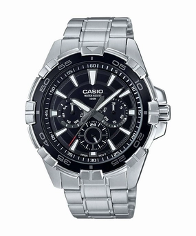 Casio MTD-1069D-1A2VDF Stainless Steel  Strap Watch for Men Affordable casual watches Sporty casual watches Affordable luxury casual watches