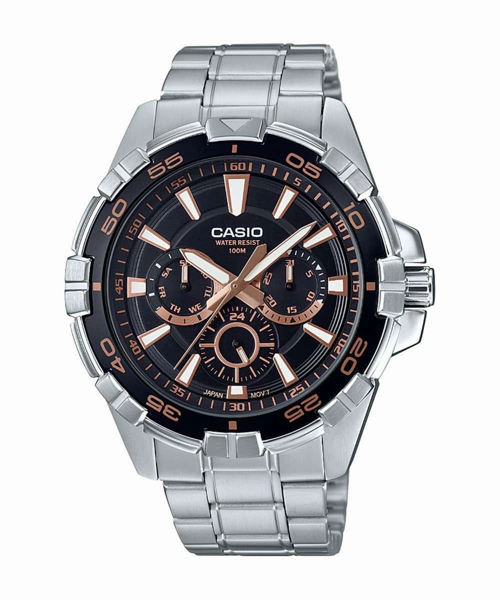Casio MTD-1069D-1A3VDF Stainless Steel Strap Watch for Men Affordable casual watches Sporty casual watches Affordable luxury casual watches