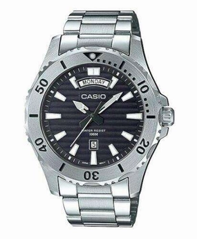 Casio MTD-1087D-1A Silver Stainless Steel Marine Sports Watch for Men Affordable casual watches Sporty casual watches Affordable luxury casual watches