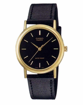 Casio MTP-1095Q-1AD Black Leather Strap Watch for Men Affordable casual watches Sporty casual watches Affordable luxury casual watches