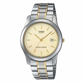 Casio MTP-1141G-9ARDF Two Tone Stainless Steel Strap Watch for Men Affordable casual watches Sporty casual watches Affordable luxury casual watches