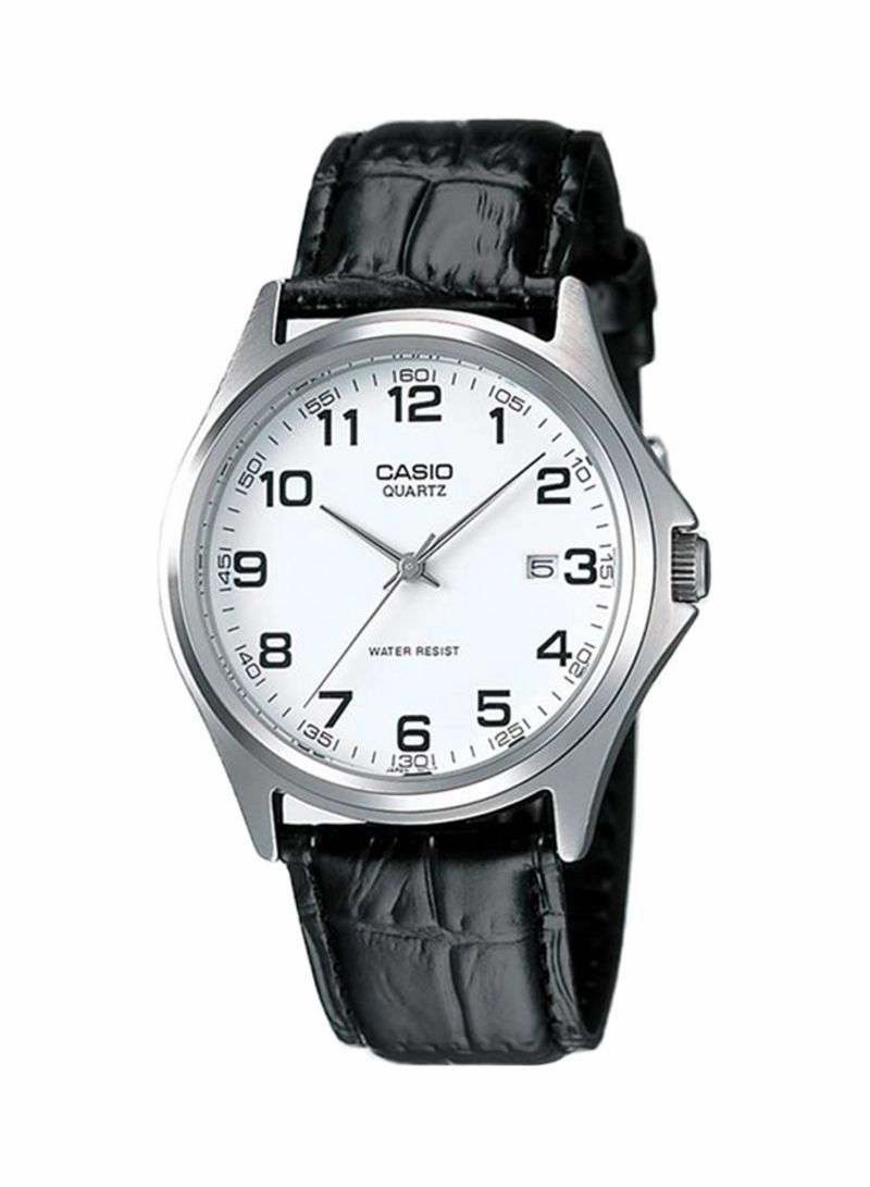Casio MTP-1183E-7BDF Black Leather Strap Watch for Men Affordable casual watches Sporty casual watches Affordable luxury casual watches