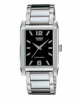 Casio MTP-1235D-1ADF Silver Stainless Steel Strap Watch for Men Affordable casual watches Sporty casual watches Affordable luxury casual watches