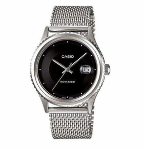 Casio MTP-1365BD-1EVDF Silver Stainless Mesh Strap Watch for Men Affordable casual watches Sporty casual watches Affordable luxury casual watches