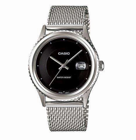 Casio MTP-1365BD-1EVDF Silver Stainless Mesh Strap Watch for Men Affordable casual watches Sporty casual watches Affordable luxury casual watches
